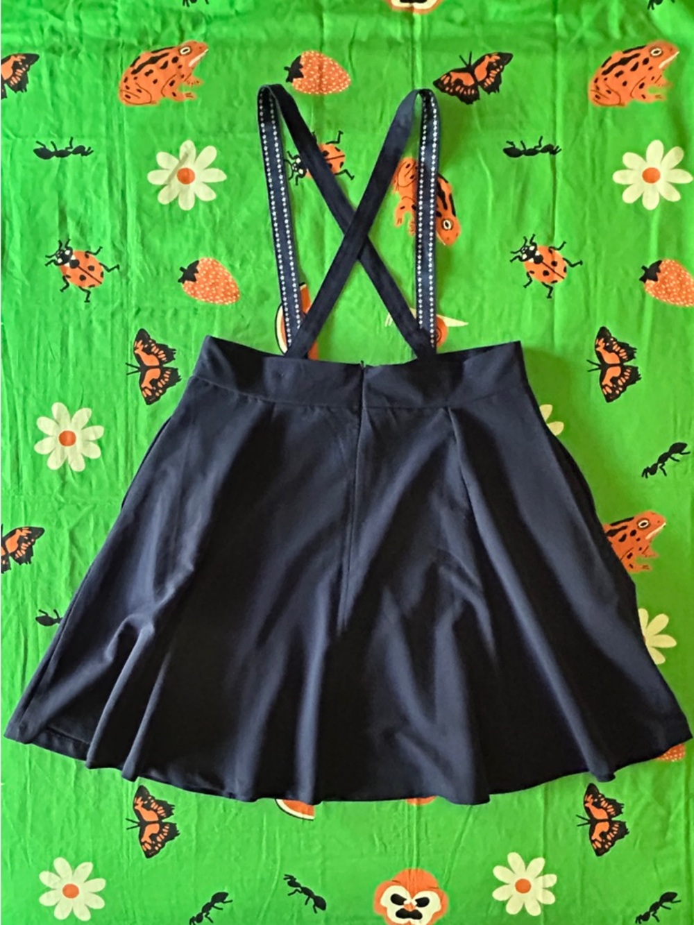 Modcloth Suspender Skirt - Navy - Picture 2 of 4